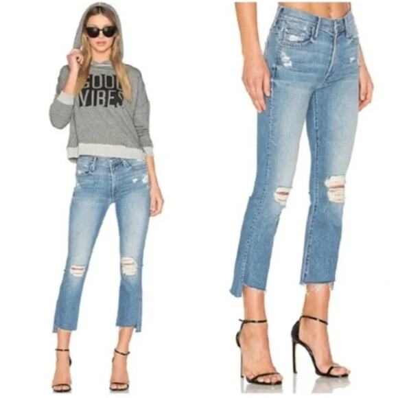 MOTHER SUPERIOR Insider Crop Step Fray Hijacking The Runway Sz 26 {3L54} - Picture 2 of 10